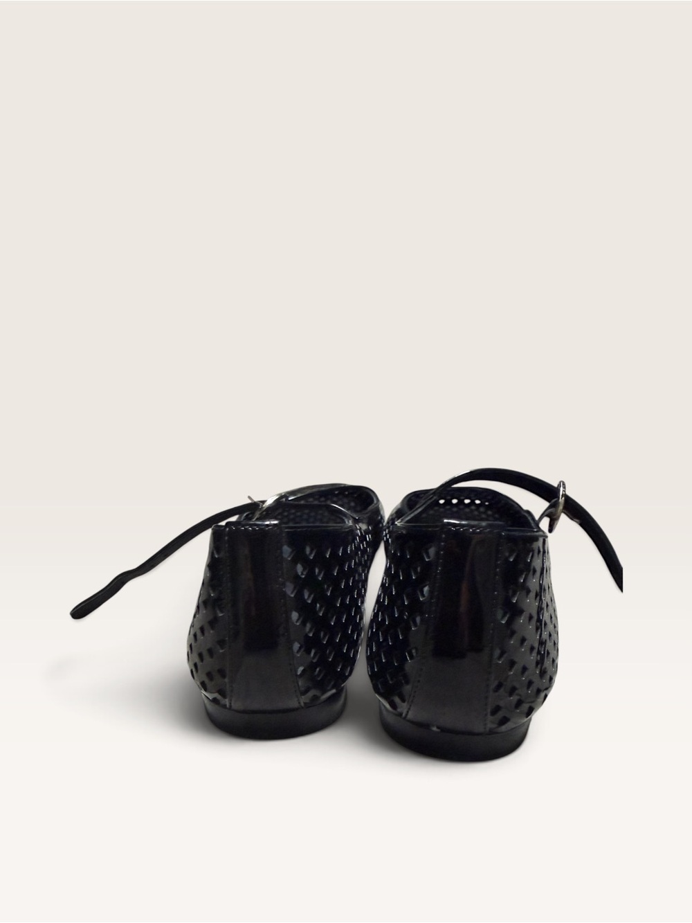 Jeffrey Campbell Perforated Mary Jane Flats in Black Patent leather size 9 - Picture 6 of 6